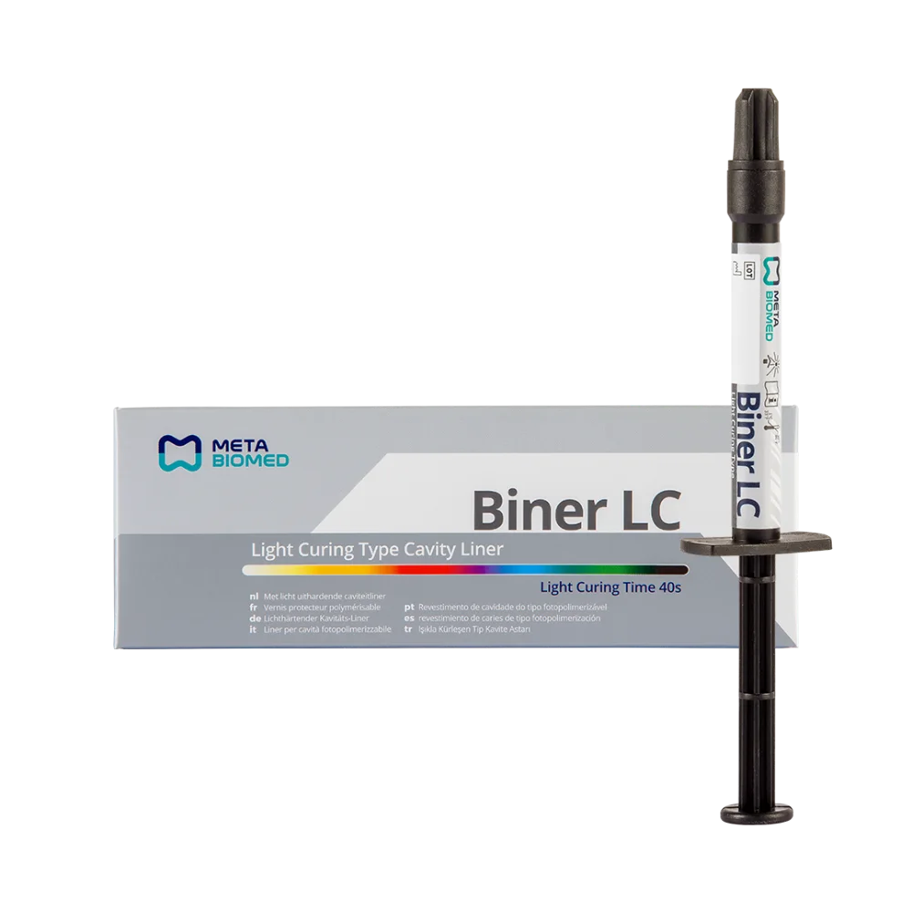 BINER LC METABIOMED, Meta Biomed, Ciments et Fonds de Cavite, produit dentaire professionnel Maroc